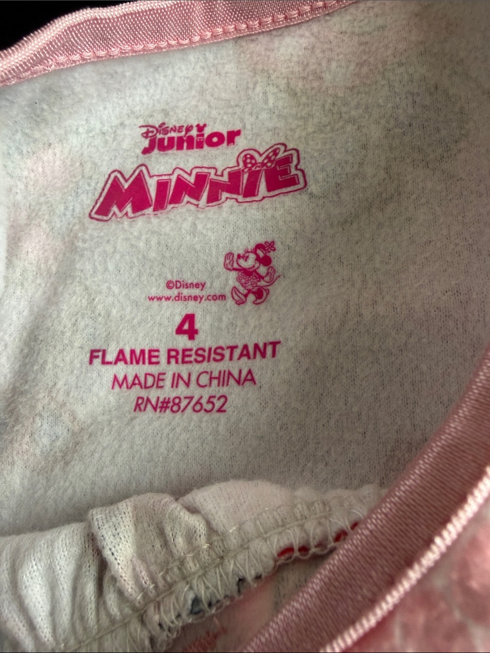 Disney Minnie Girls Sleepwear Top - Pink - Picture 2 of 3